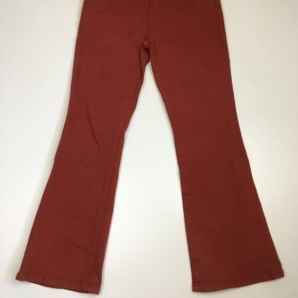 FRAME Denim Fired Brick Le Crop Mini Boot 5 Pocket Logo Hardware Jeans - Picture 8 of 10